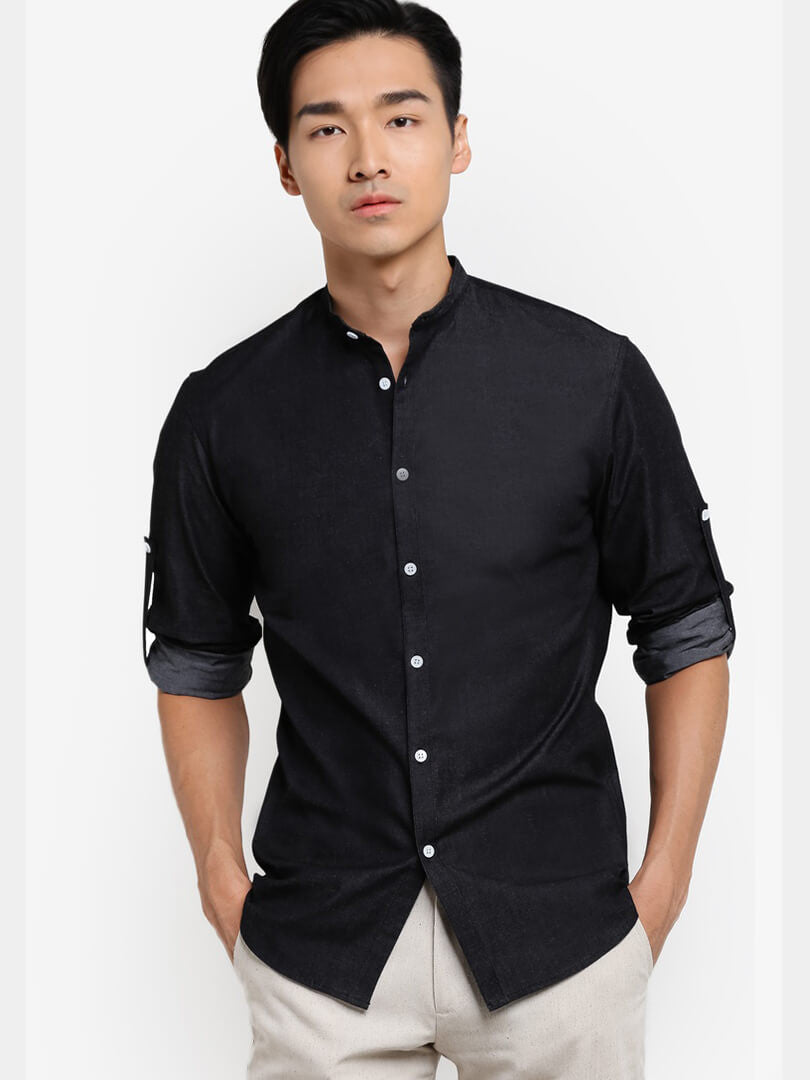 Haji Mandarin Collared Shirt