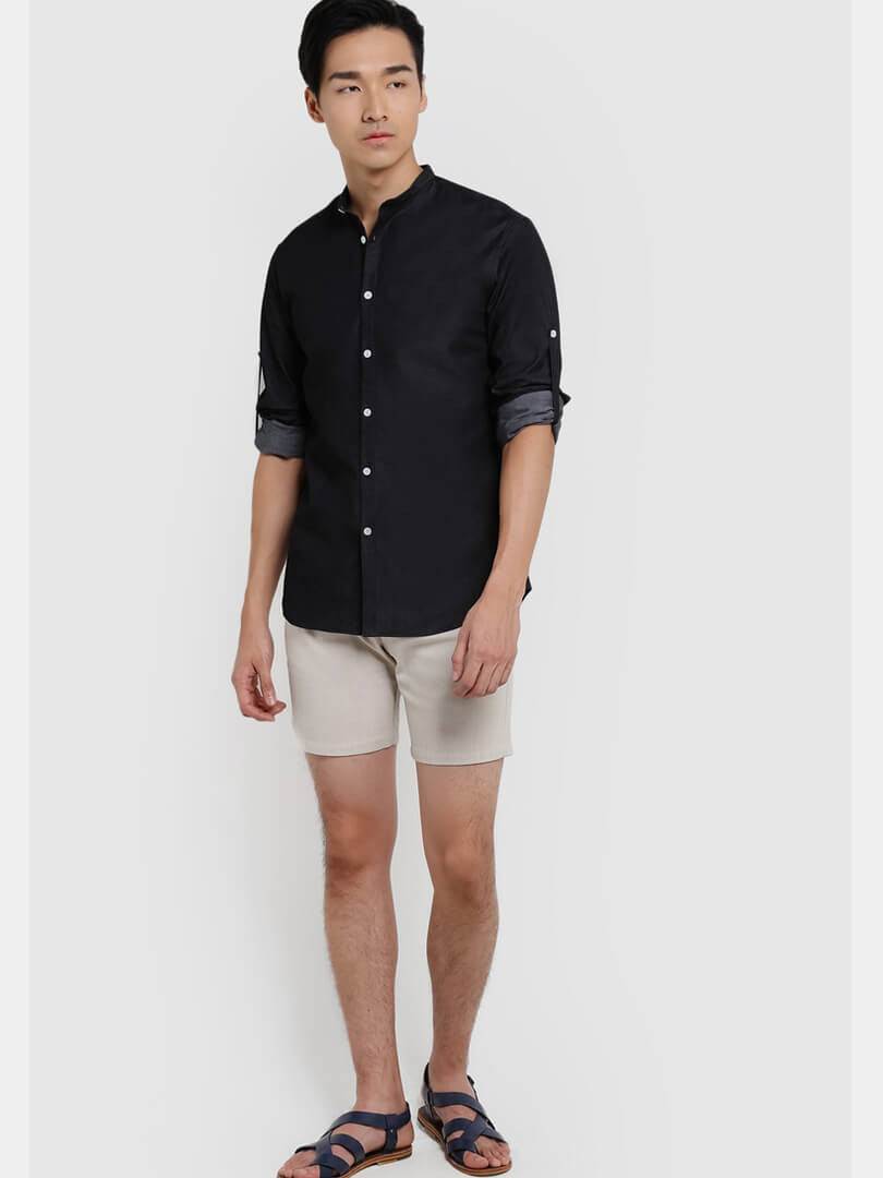 Haji Mandarin Collared Shirt